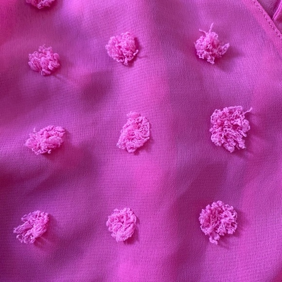 Zara hot pink front tie top - Medium - Picture 6 of 6